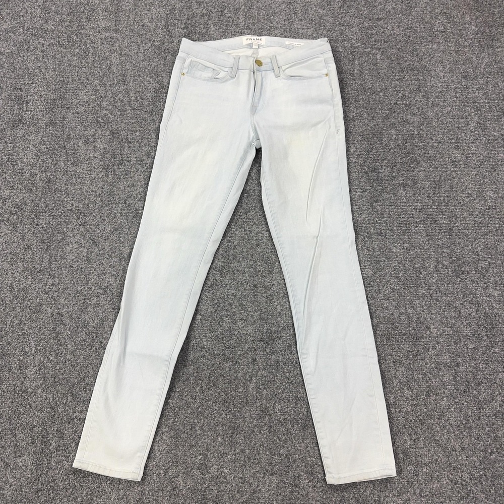 FRAME‎ Le Skinny De Jeanne Jeans Womens 28 Light Wash Stretch Denim Made USA